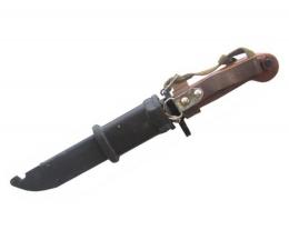 ММГ Штык-ножа АК ШНС-001-01 (для АКМ), корич рукоятка с резиновой накладкой на метал ножнах
