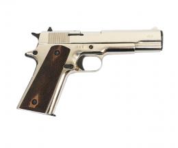 Охолощенный СХП пистолет CLT 1911-СО Хром (Colt, Курс-С), кал. 10x24 дерево