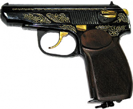 Пистолет пневматический Макарова МР-654 подарочный черный