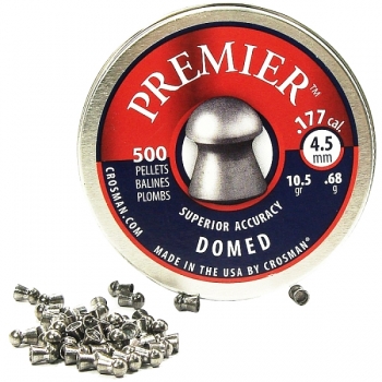 Пули Crosman Premier Domed 4,5 мм 0,68 гр (500шт)  6-LUM77