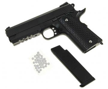 Пистолет страйкбольный Galaxy G.25 Colt 1911 PD Rail (спринг) 6мм