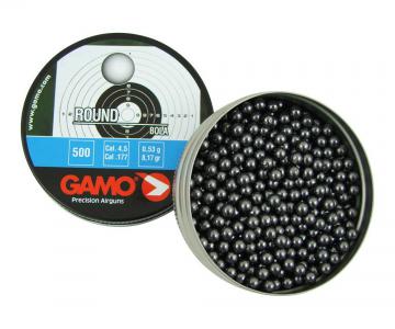 Пули GAMO Round, калибр 4,5  мм. 0,53 гр (шарики 500 шт.)