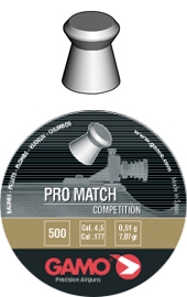 Пули пневматические GAMO Pro-Match, калибр 4,5  мм., (500 шт.)
