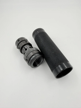 Надульник (мини модератор) Т12 из дюрали на ствол 16 мм с креплением Клещ(Hatsan 125/70/85/90)