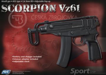 Пистолет-пулемет страйкбольный ASG Scorpion Vz61 (16529)