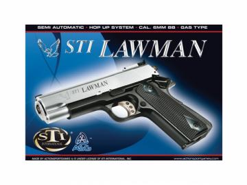 Пистолет страйкбольный ASG STI Lawman Silver Black (14769)