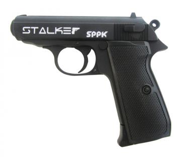 Пистолет пневматический Stalker SPPK (аналог Walther PPK/S) металл, черн. 4,5 мм (ST-21061P)