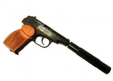 Пистолет пневматический Макарова МР-654К Доработанный дерево (исполнение premium)