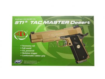 Пистолет страйкбольный ASG STI Tac Master Desert (17488), грин.газ, blowback, кал. 6 мм.