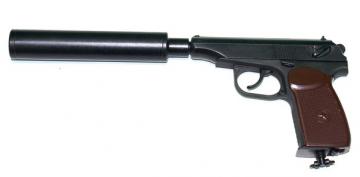 Саундмодератор стальной вибропоглащающий T34 для пневматического пистолета Макарова МР-654К