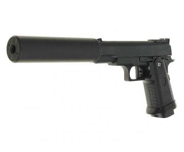 Пистолет страйкбольный Galaxy G.10A COLT 1911PD mini с глушителем (спринг) 6мм