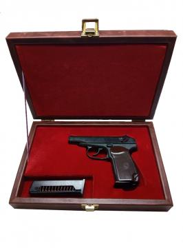 Кейс для пистолета Макарова ПМ, МР-654К с ложементами (подарочный, натуральная кожа)