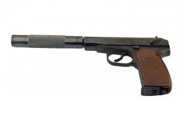 Саундмодератор Т25 без резьбовой для штатного пневматического пистолета Макарова МР-654К