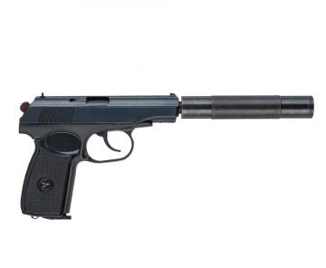 Пистолет пневматический Макарова МР-654К-32 Доработанный серия (exclusive) красный ЗИП с бородой