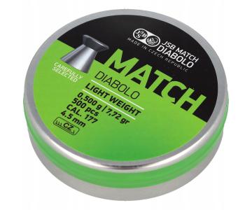 Пули JSB Green Match Diabolo Light Weight 4,5 мм, 0,475 грамм, 500 штук