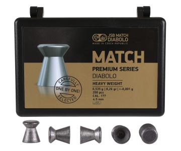 Пули JSB Match Premium Heavy 4,5 мм, 0,535 грамм, 200 штук