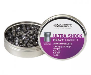 Пули JSB Ultra Shock Heavy Diabolo 5,5 мм, 1,645 грамма, 150 штук