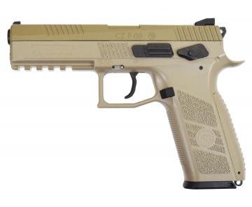 Пневматический пистолет ASG CZ P-09 FDE пулевой blowback 4,5 мм 18525