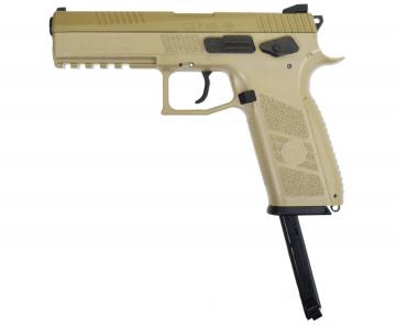 Пневматический пистолет ASG CZ P-09 FDE пулевой blowback 4,5 мм 18525