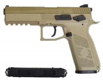 Пневматический пистолет ASG CZ P-09 FDE пулевой blowback 4,5 мм 18525