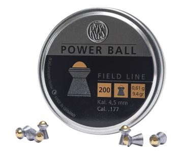 Пули RWS Power Ball 4,5 мм, 0,61 грамм, 200 штук