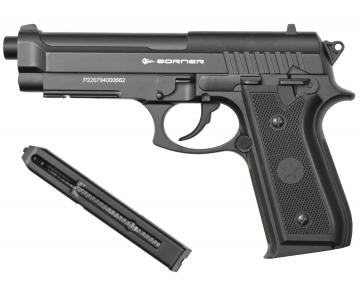 Пневматический пистолет Borner 92M 4.5 мм (Beretta 92, металл)