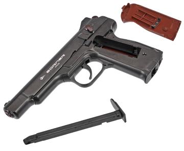 Пистолет пневматический Borner APS-M кал 4,5 мм (Стечкина, металл)