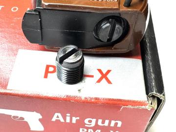 Винт магазина стальной для пневматических пистолетов Borner PM-X (потайной, под шлиц)