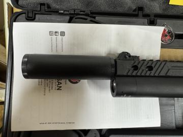 Надульник (мини модератор) Т10 для пневматического пистолета Hatsan Jet (сталь, крепл в компл)